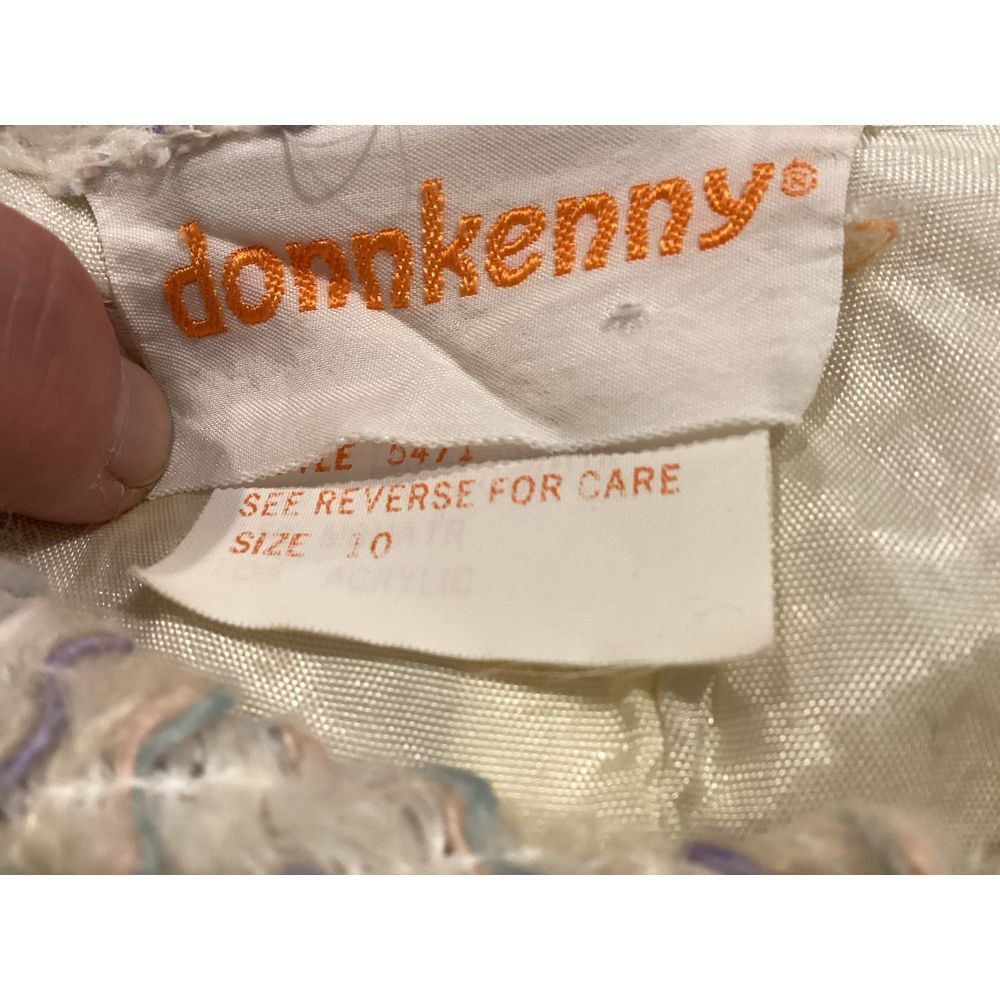 Vintage D.K. Gold by donnkenny Ladies Ivory with Pastels Blazer Coat, Size 10 - Picture 9 of 11